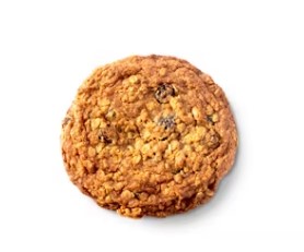 Oatmeal Raisin Cookie from Jimmy John's baked goods, oatmeal and raisin delight, 370 cal, $1.99, hearty dessert.