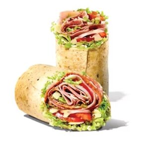 Tuscan Italian Wrap from Jimmy John's menu, Italian meat wrap, 560-840 cal, $11.79-$14.49, flavorful lunch